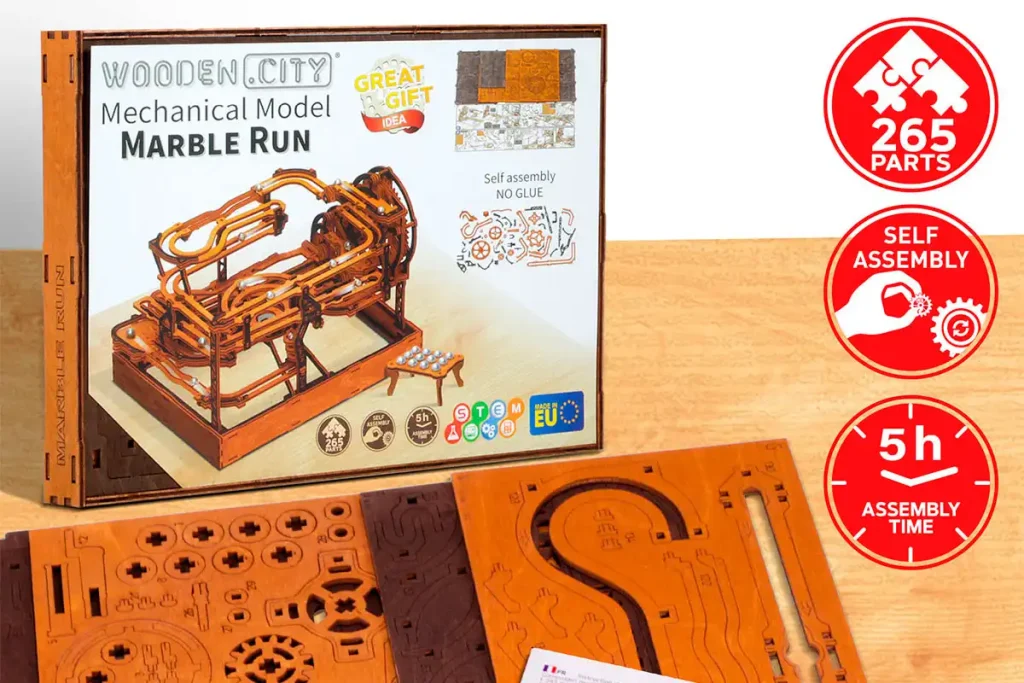 3D Wooden Puzzle - Marble Run | Wooden.City