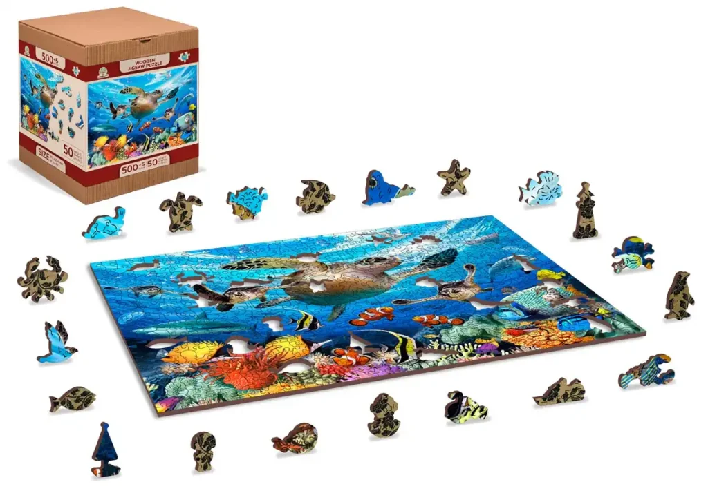 Wooden Puzzle 500 Ocean Life Opis 3