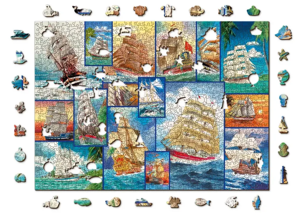 Wooden Puzzle 1000 Sailing Ships Opis 9