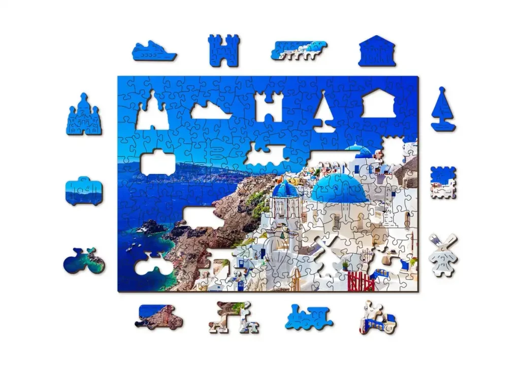 Wooden Puzzle 200 Santorini, Greece opis 1