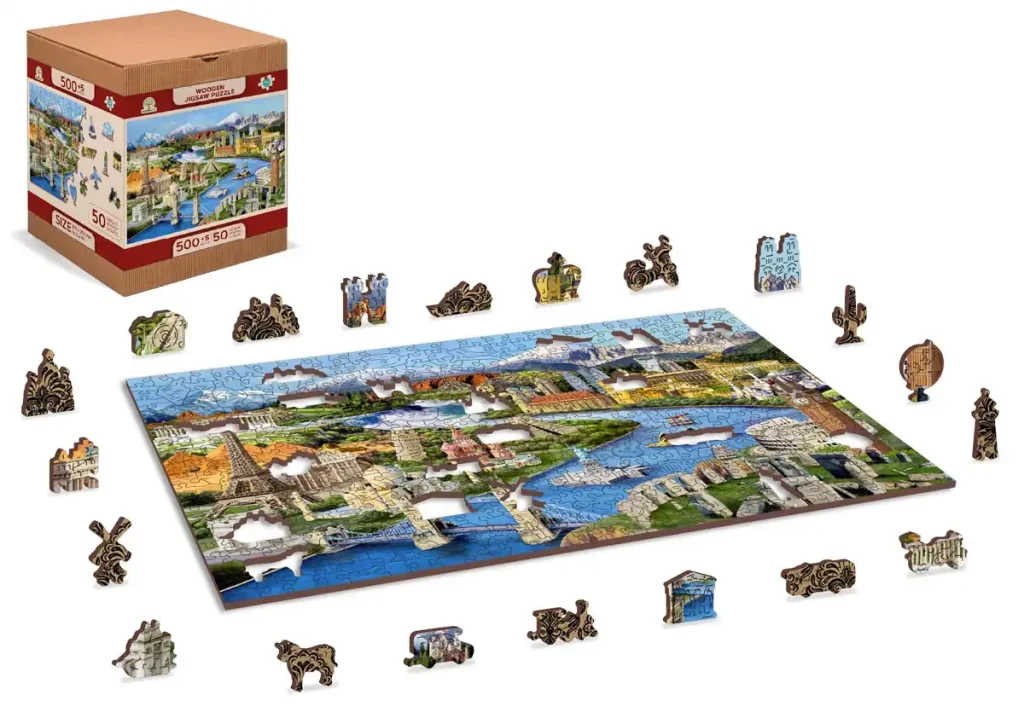 Wooden Puzzle 500 World Landmarks Opis 3