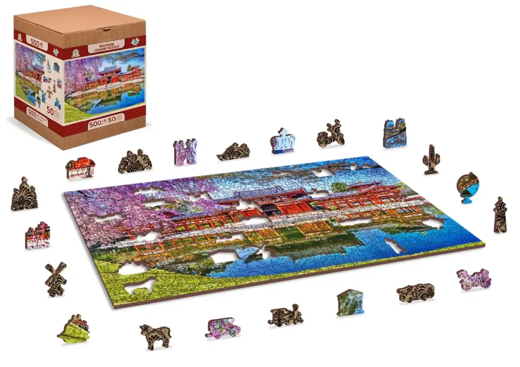 Wooden Puzzle 500 Byodo-In Temple, Kyoto, Japan opis 2