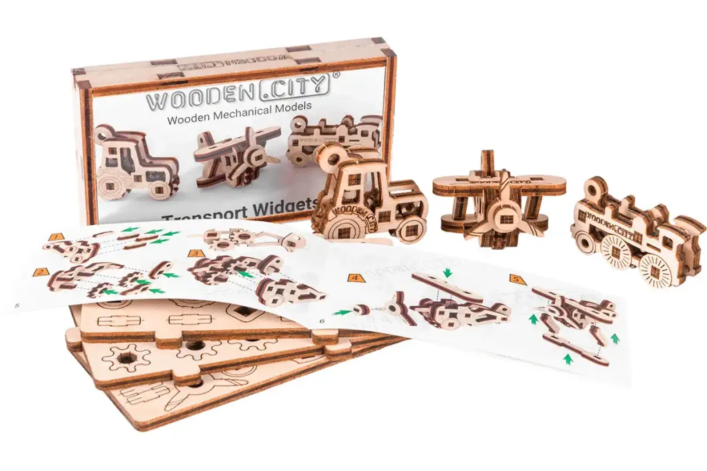 Wooden 3D Puzzle Transport Widgets Opis 3