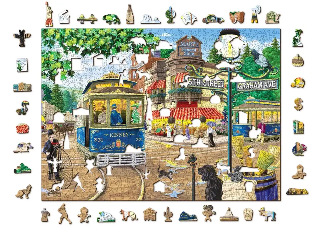 Wooden Puzzle 1000 Victorian Street Opis 9