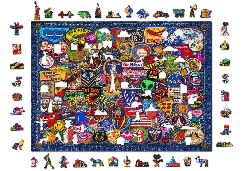 Puzzle Drewniane 1000 Patch Crazy opis 1