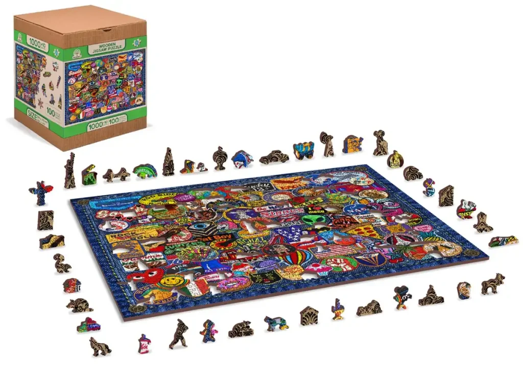 Wooden Puzzle 1000 Patch Crazy Opis 3