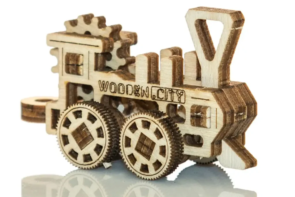 Wooden Puzzle 3D Car Widgets Public Transport Opis 1