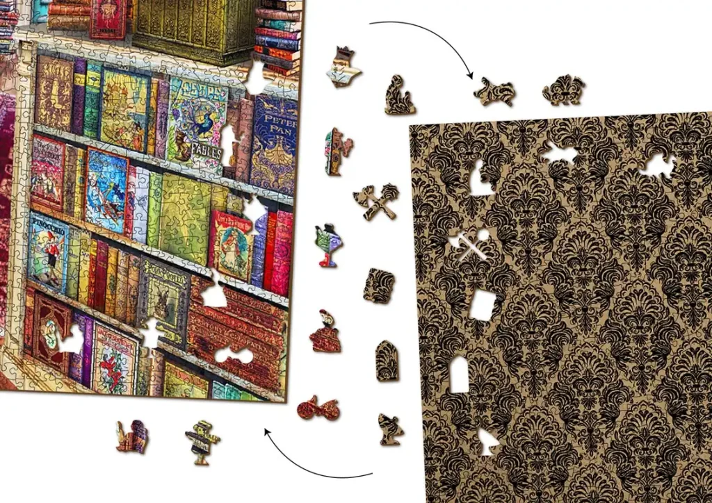 Wooden Puzzle 4000 Wish Upon A Bookshop Opis 10