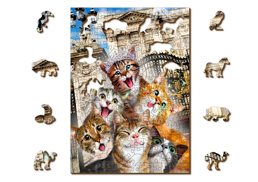 Wooden Puzzle 200 Kittens In London opis 1