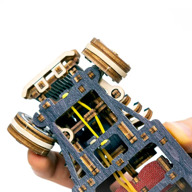 Wooden Puzzle 3D Colored Hot Rod LE 14