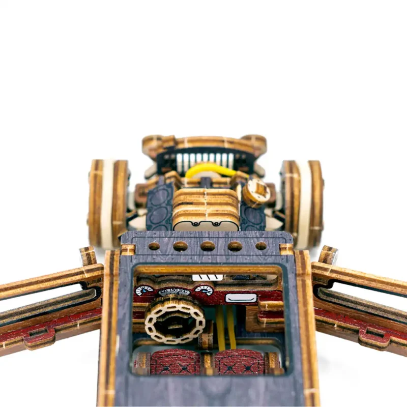 Wooden Puzzle 3D Colored Hot Rod LE 12