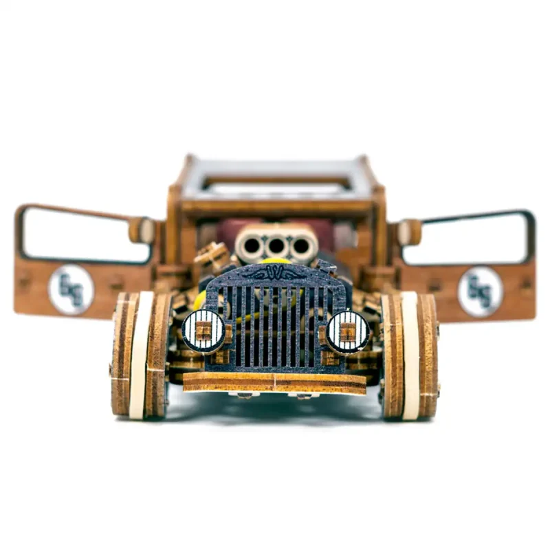 Wooden Puzzle 3D Colored Hot Rod LE 11