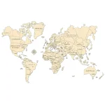 Wooden Map Puzzle 3D World World Map XL 1