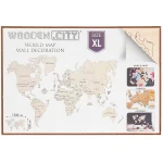 Wooden Map Puzzle 3D World World Map XL 15
