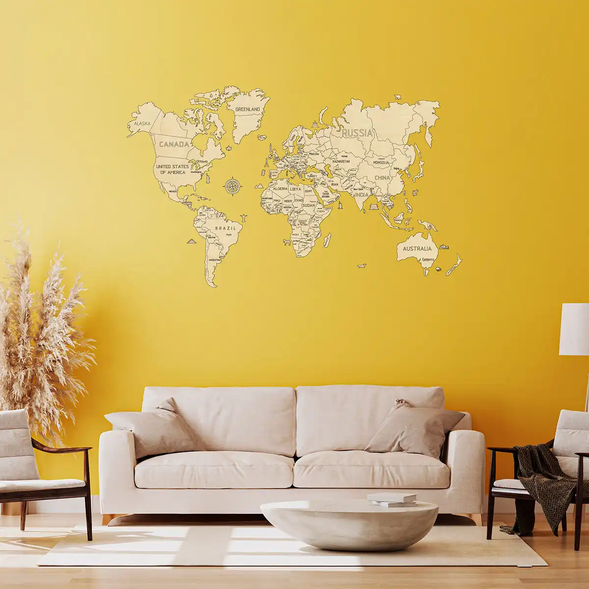  WOODEN.CITY Wooden World Map Wall Decor XL - Wooden Map of The  World for Wall - Places I've Been Map of the World Wall Art - Wood World  Map Wall
