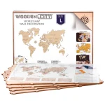 Wooden Map Puzzle 3D World World Map L 15