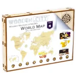Wooden Map Puzzle 3D World World Map M 24