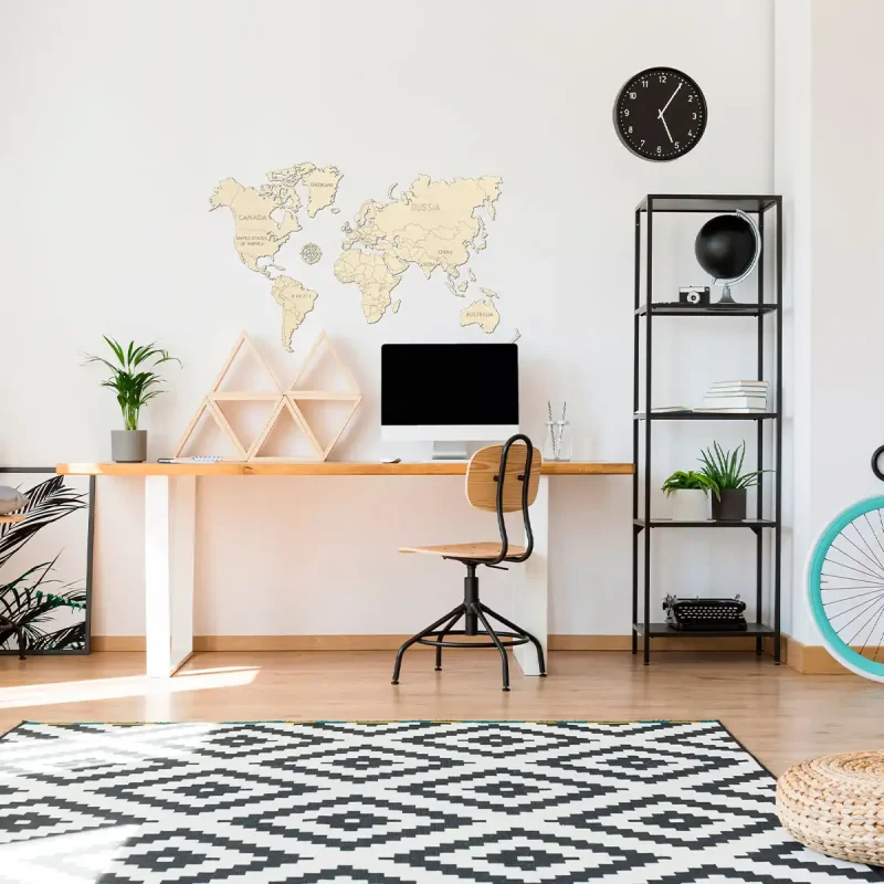 Wooden Map Puzzle 3D World World Map M 7