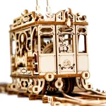 Wooden Puzzle 3D Train City Tram with Rails 9