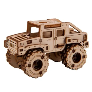 Wooden Puzzle 3D Car Monster Truck 2-1