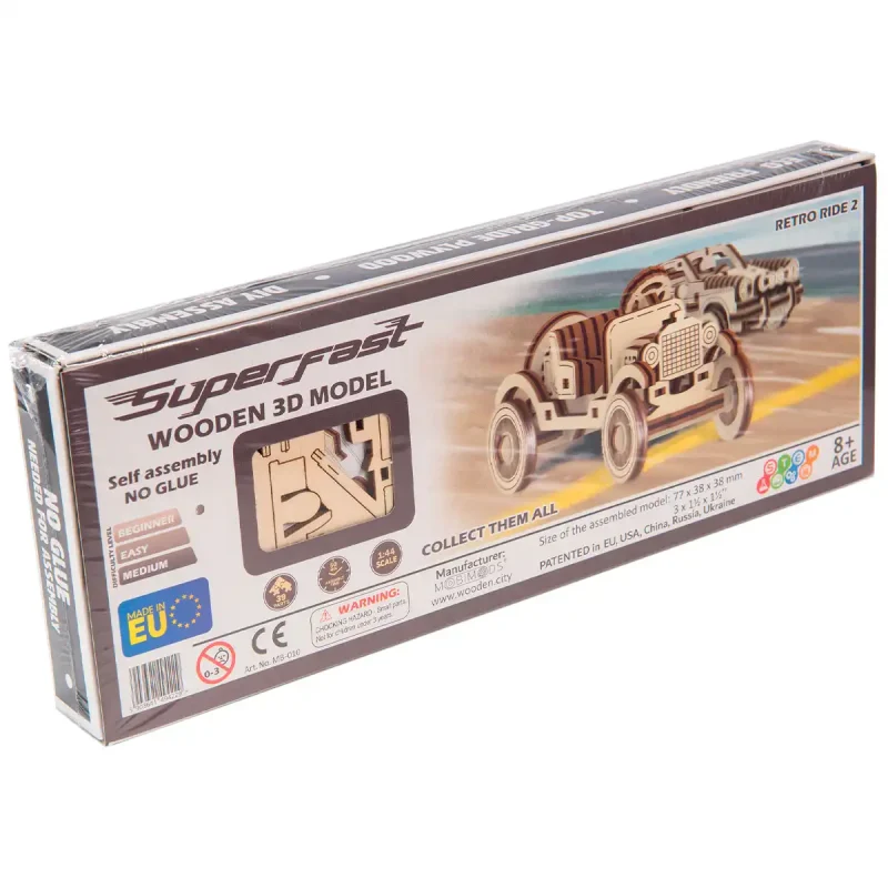 Wooden Puzzle 3D Car Retro Ride 2 - 6