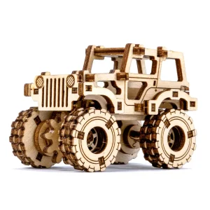 Wooden Puzzle 3D Car Monster Truck 1-9