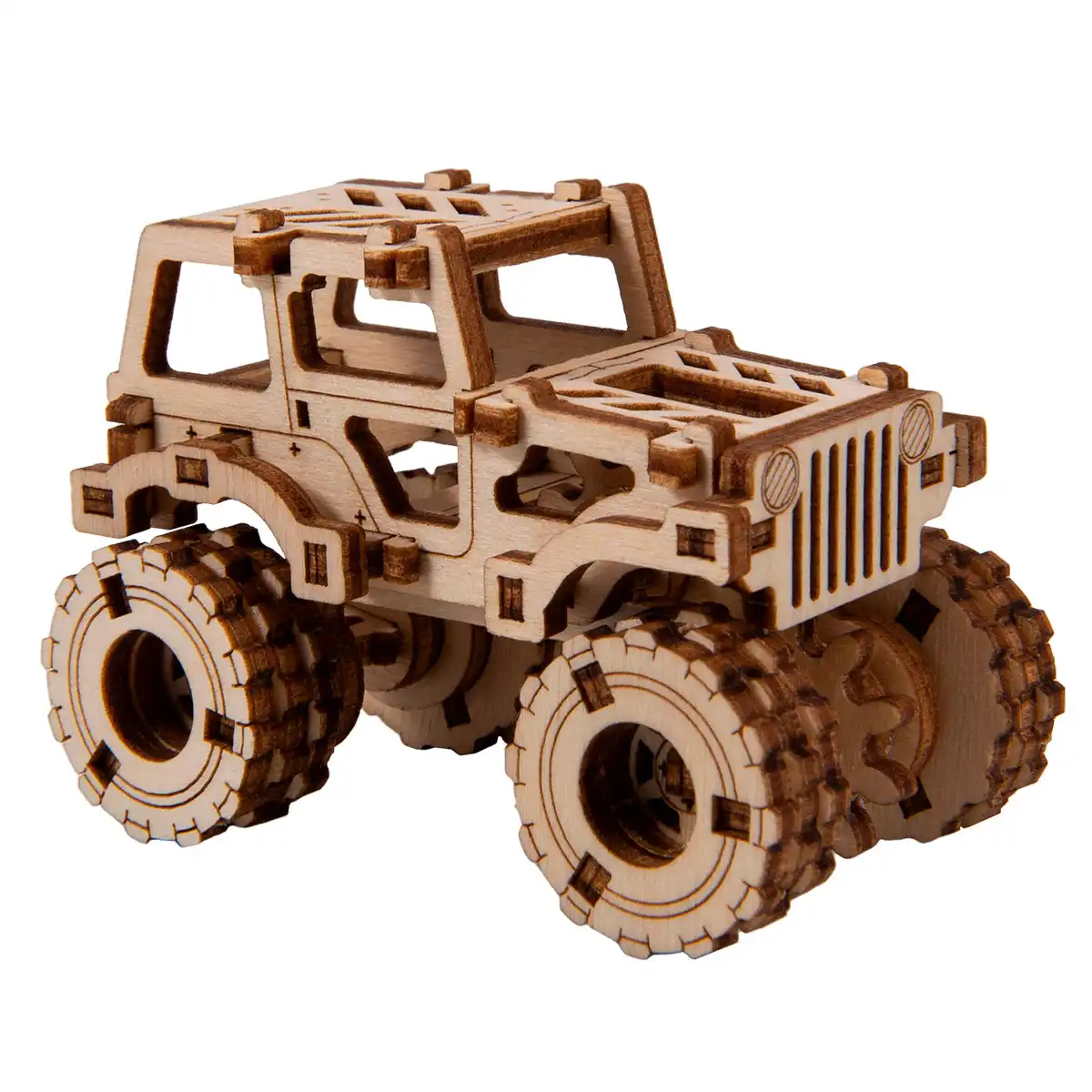 WOODEN.CITY Vintage Cars Monster Truck 4 - DIY 3D Wooden Model Kits For  Adults To Build Cars - 3D Wooden Puzzles for Adults Brain Teaser - Wood Car