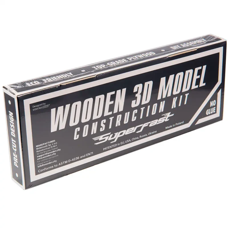 Wooden Puzzle 3D Car Monster Truck 1-12