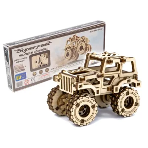 Wooden Puzzle 3D Car Monster Truck 1-10