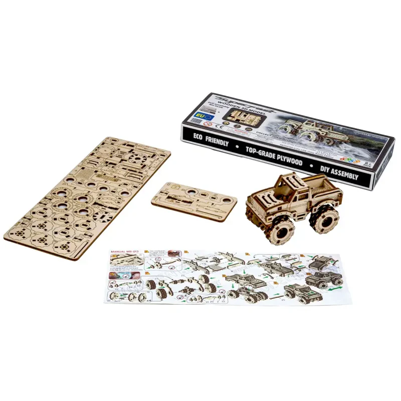 Wooden Puzzle 3D Car Monster Truck 4-4