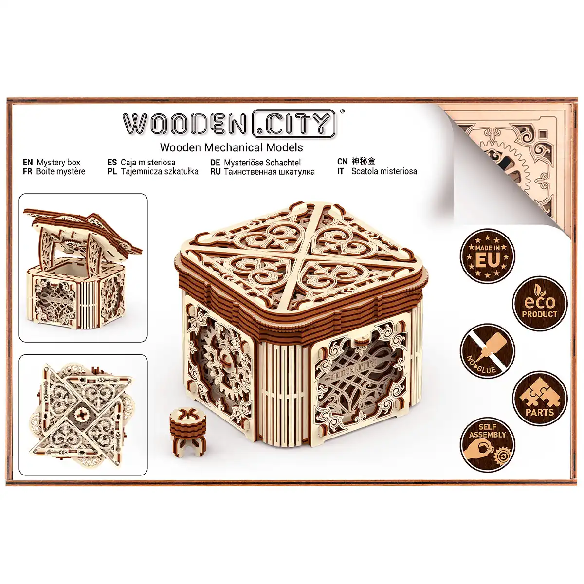 3D Wooden Box Puzzle - Mystery Box