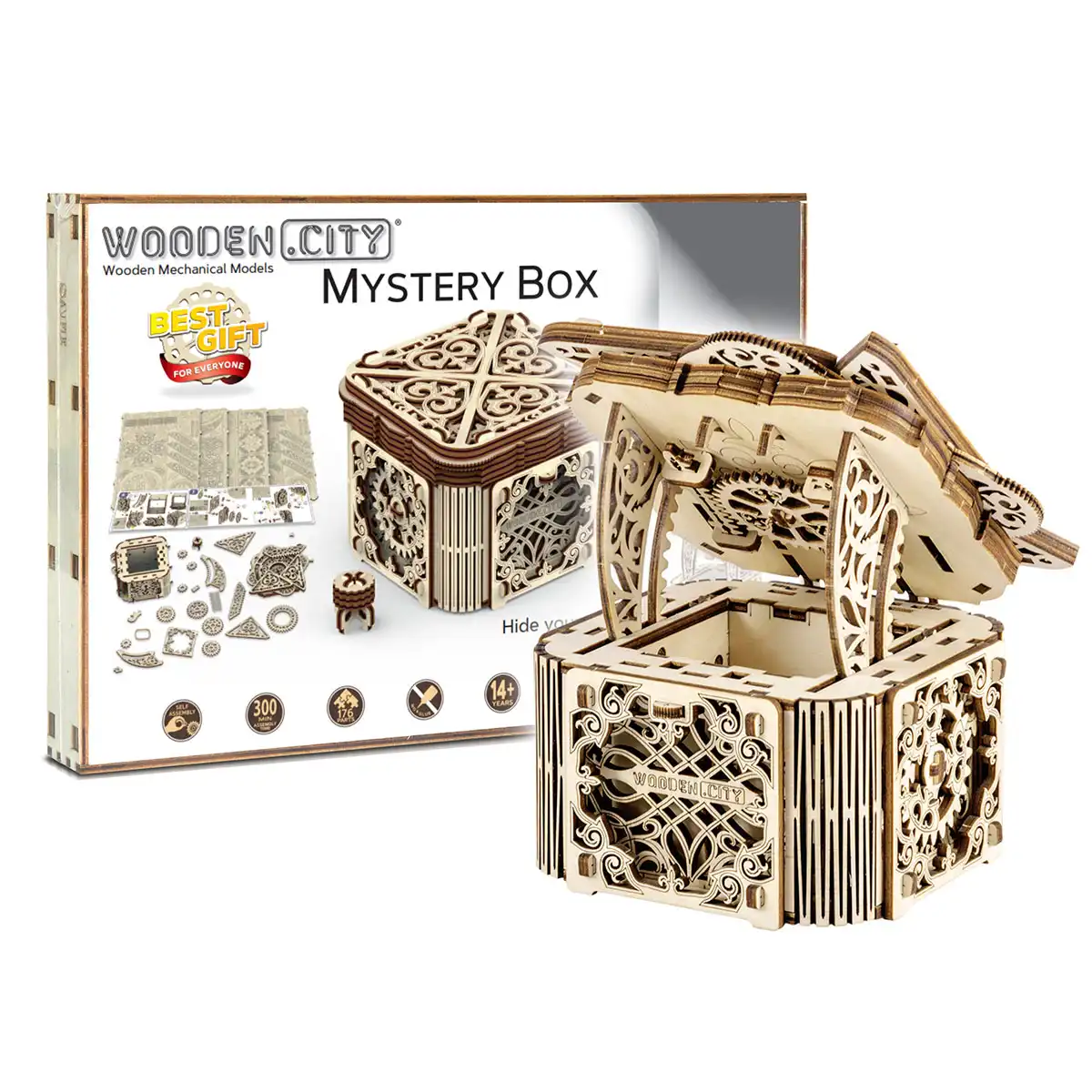 3D Wooden Box Puzzle - Mystery Box