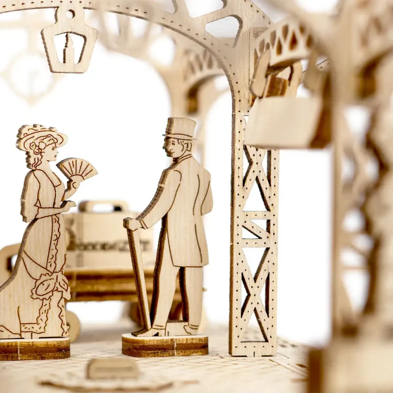 Wooden Puzzle 3D Train Railway Station 1