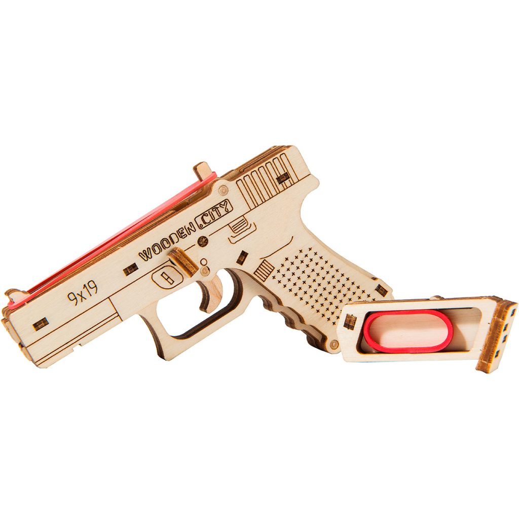 Wooden Puzzle 3D Gun The Guardian GLK-19 opis 4