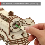 Wooden Puzzle 3D Train Wooden Express With Rails 11