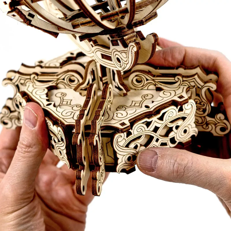 Wooden Puzzle 3D World Globe 3