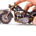 Wooden Puzzle 3D Motorbike Cruiser V-Twin Limited Edition 13