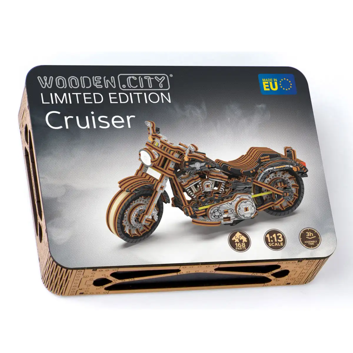 Puzzle 3D en Bois • Moto Cruiser – L'esprit Bois