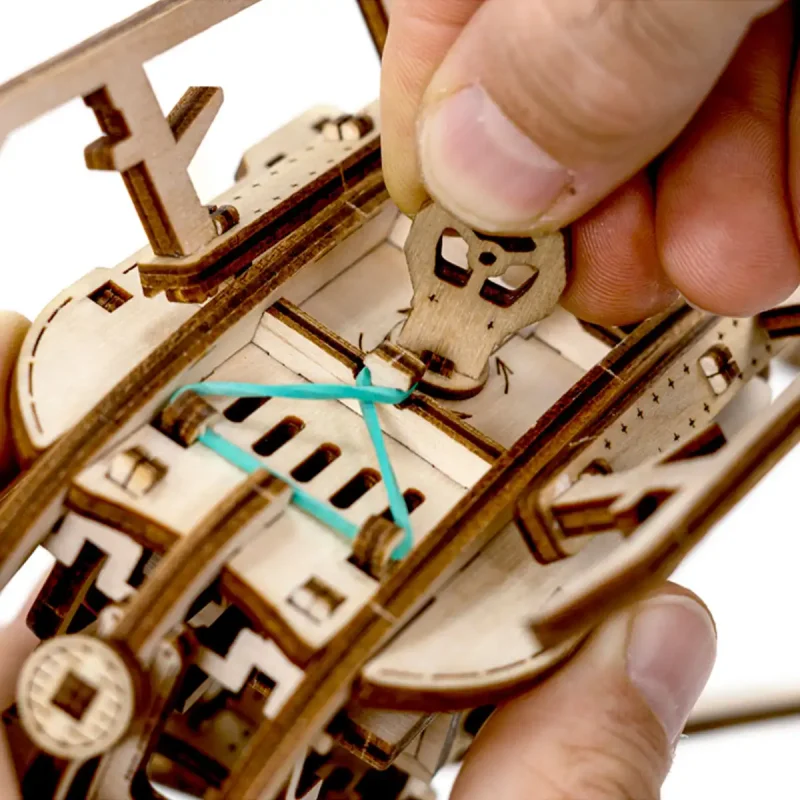 Wooden Puzzle 3D Helicopter 9