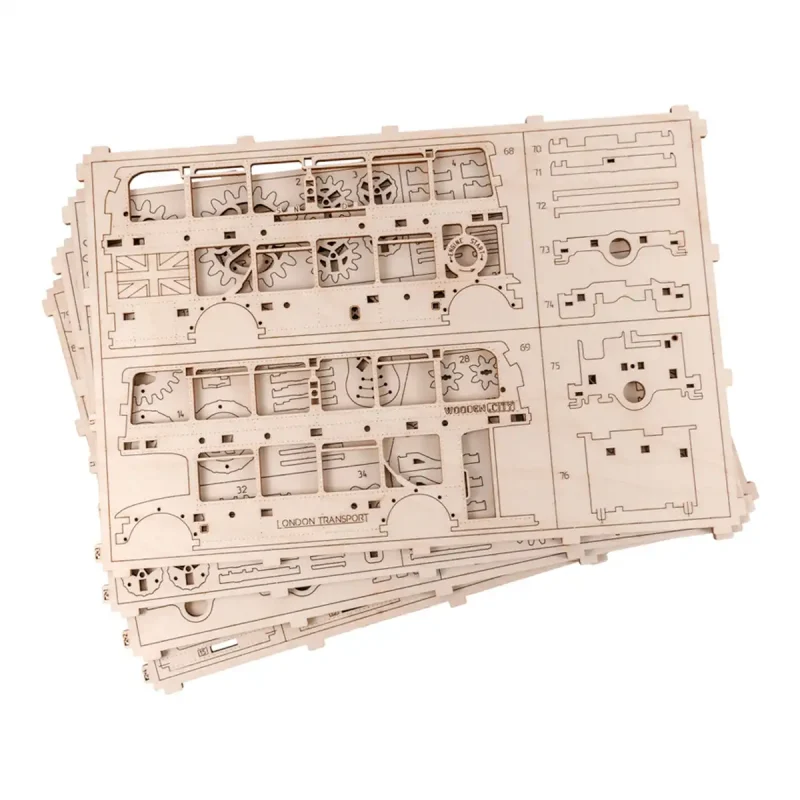 Wooden Puzzle 3D London Bus 4