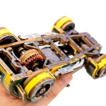 Wooden Puzzle 3D Colored Roadster LE 9