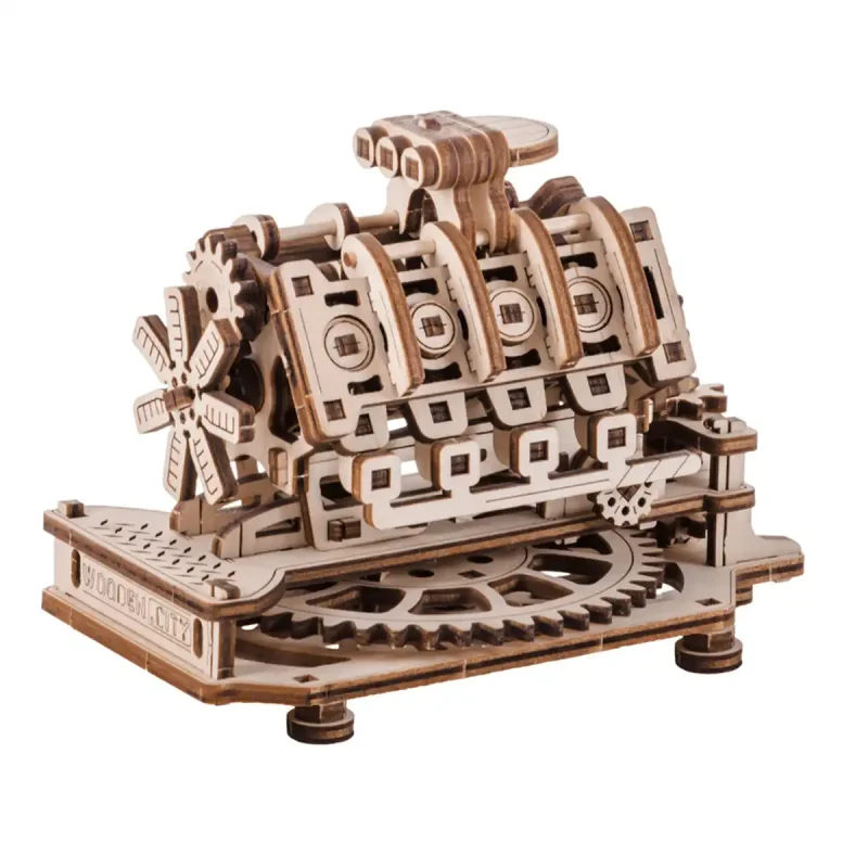 Wooden Puzzle 3D V8 Engine 2