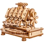 Wooden Puzzle 3D V8 Engine 5