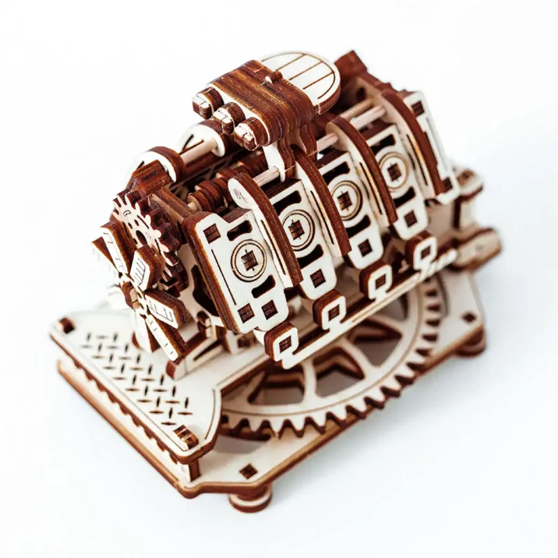 Wooden Puzzle 3D V8 Engine 6