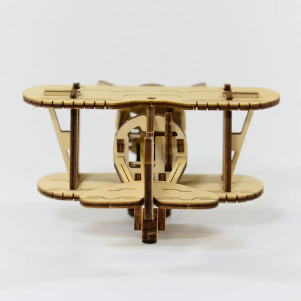 Wooden.City Biplane Wooden 3D Puzzles for Adults - Aircraft Wood Model for Painting - 3D Wooden Puzzles Plane - 63 Parts Wooden Models for Adults to B