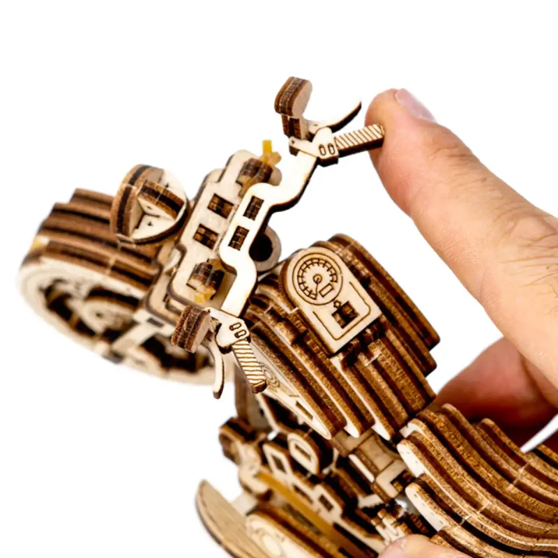 Wooden Puzzle 3D Motorbike Cruiser V-Twin 14