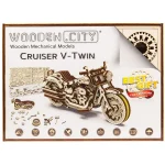 Wooden Puzzle 3D Motorbike Cruiser V-Twin 8