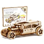 Wooden Puzzle 3D Car Hot Rod 14