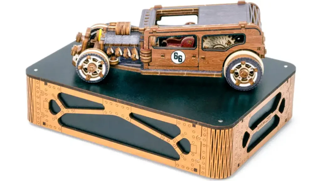 Wooden Puzzle 3D Car Hot Rod Limited Edition Opis 5