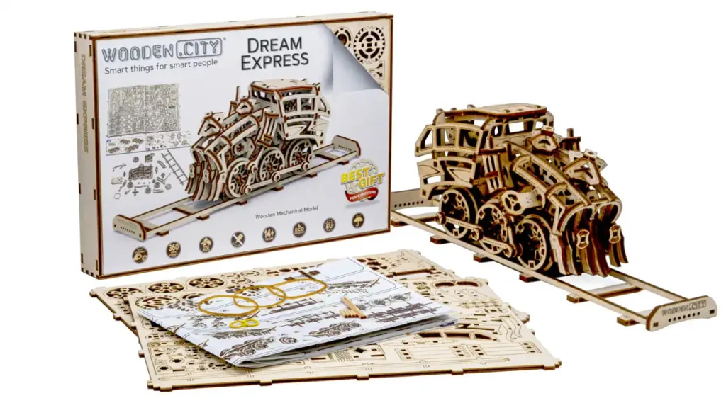 Wooden Puzzle 3D Train Dream Express Opis 7